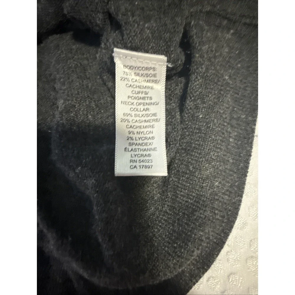 Banana Republic Quarter‎ Zip Men Large Premium Luxe Cashmere Silk Knit Sweater